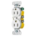 Hubbell Wiring Device-Kellems TradeSelect, Straight Blade Devices, Receptacles, Residential Grade, Tamper Resistant Duplex, Quick Thread, 15A 125V, 2-Pole 3-Wire Grounding, 5-15R RR15QWTR